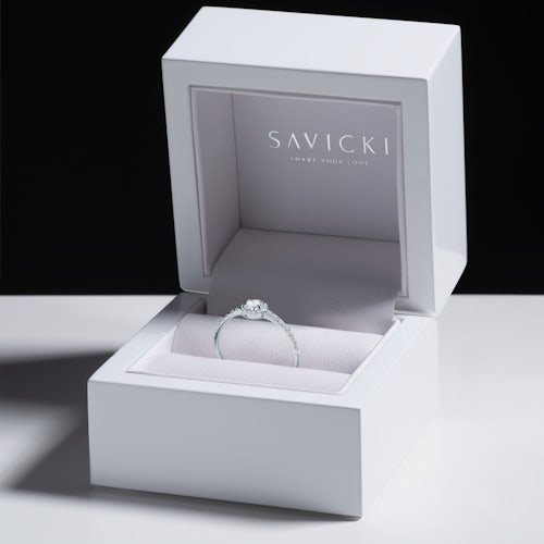 Pierścionek zaręczynowy This is Love: białe złoto, diament